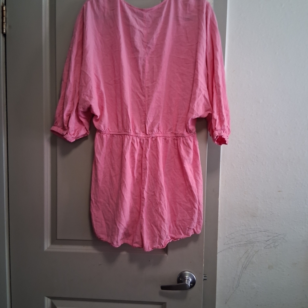 Zara Pink V-Neck Romper - Picture 4 of 5